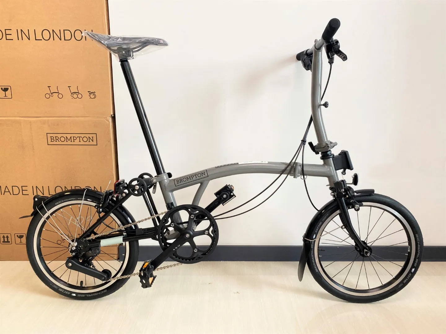 Brompton P Line Urban Storm Grey Metallic Low Handlebar